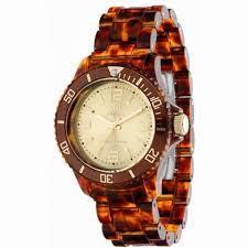Reloj Marea señora dorado madera